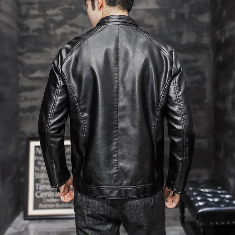 Autumn Male PU Coats Biker Faux Leather Mens Leather Jackets Motorcycle Stand Collar Jacket Men Black Windproof Outerwear MY255
Autumn Male PU Coats Biker Faux Leather Mens Leather Jackets Motorcycle Stand Collar Jacket Men Black Windproof Outerwear MY255