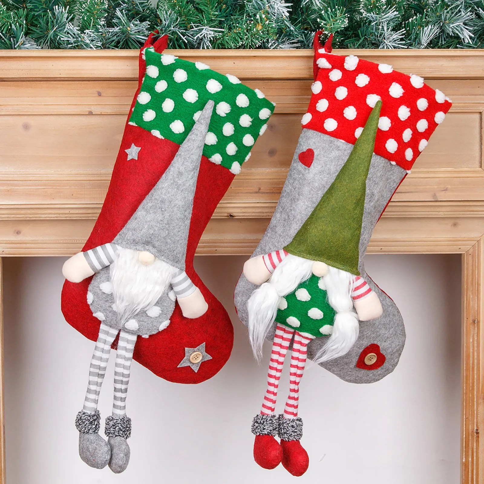 2Pcs Christmas Stocking Faceless Doll Xms Gift Bag Dots Socks Santa Claus Merry Christmas Decor For Home 2021 Natol Dec 
2Pcs Christmas Stocking Faceless Doll Xms Gift Bag Dots Socks Santa Claus Merry Christmas Decor For Home 2021 Natol Dec