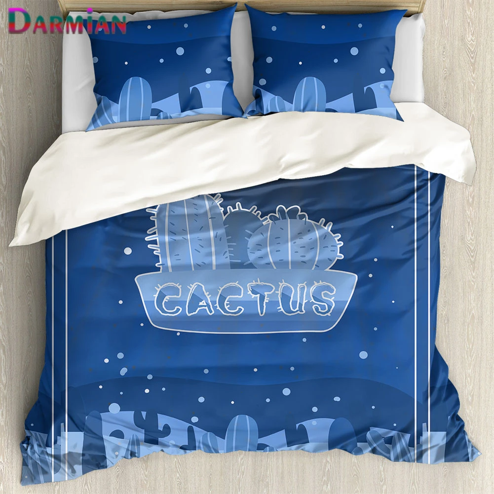 DARMIAN Blue Cactus Printing Modern Style Duvet Cover Set Comforter Bed Linen Twin Queen King Single Double Bedding Luxury Set
DARMIAN Blue Cactus Printing Modern Style Duvet Cover Set Comforter Bed Linen Twin Queen King Single Double Bedding Luxury Set