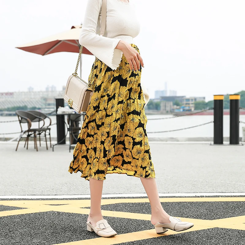 9025C# Summer Korean Fashion Floral Printed Chiffon Maternity Skirts Adjustable High Waist Clothes for Pregnant Women Pregnancy
9025C# Summer Korean Fashion Floral Printed Chiffon Maternity Skirts Adjustable High Waist Clothes for Pregnant Women Pregnancy