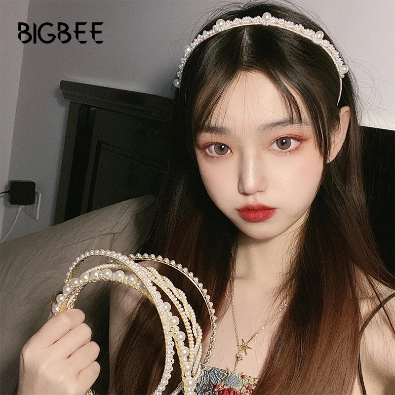 Korean Fine Pearl Headband for Women Headdress Headbands Fashion Hair Accessories Elegant Headwear Bandana Wife Lady Girl Gift
Korean Fine Pearl Headband for Women Headdress Headbands Fashion Hair Accessories Elegant Headwear Bandana Wife Lady Girl Gift