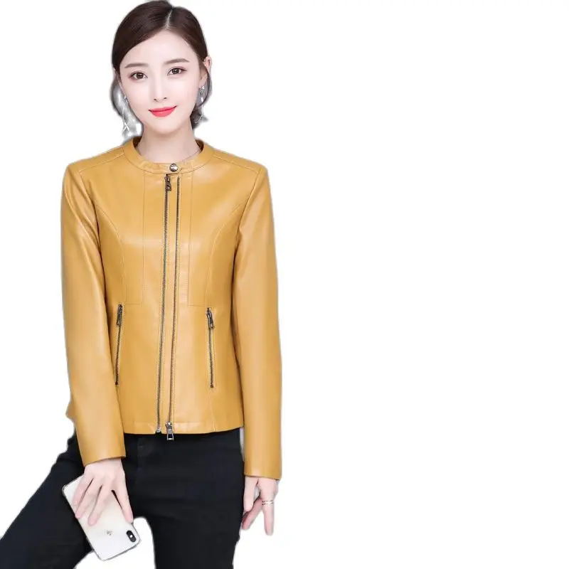 Autumn leather clothing women's large-size leather jacket locomotive jacket short coat biker jacket moto jacket women PU coat
Autumn leather clothing women's large-size leather jacket locomotive jacket short coat biker jacket moto jacket women PU coat