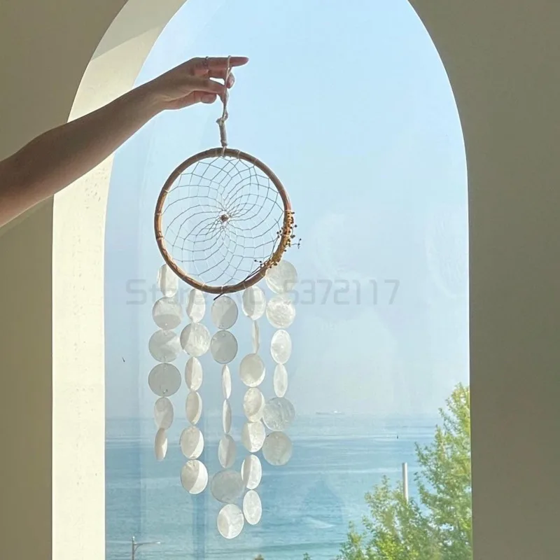Natural shell dream catcher wind chime simple and minimalist wall hanging decoration home stay soft props
Natural shell dream catcher wind chime simple and minimalist wall hanging decoration home stay soft props