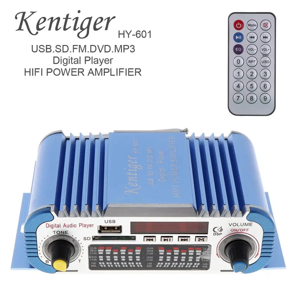 HY601 Hi Fi мини Цифровой мотоциклетный Авто Стерео Мощность усилитель 2 канала режим