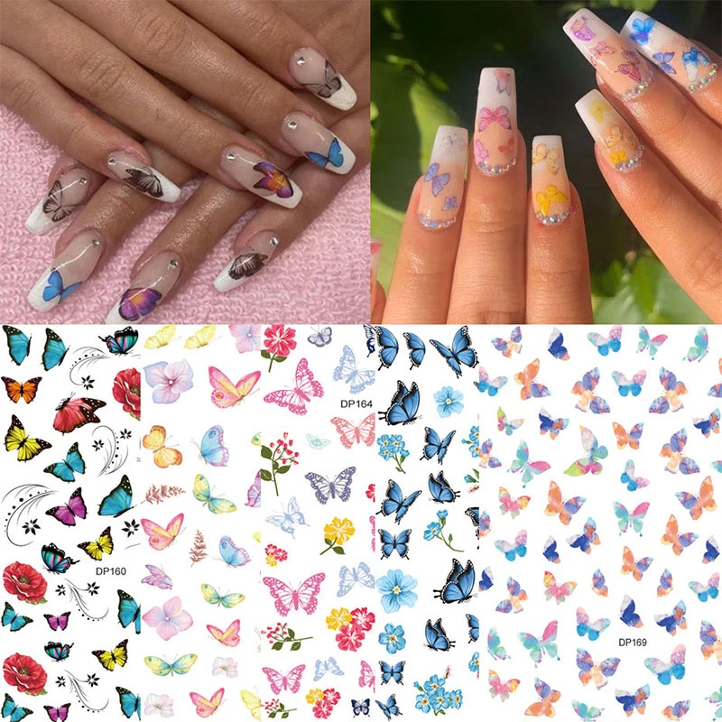 3D Laser Butterfly Nail Stickers Gradient Colorful Butterfly Rose Hydrangea Nail Sliders Decal For Nail Decoration Water Decals
3D Laser Butterfly Nail Stickers Gradient Colorful Butterfly Rose Hydrangea Nail Sliders Decal For Nail Decoration Water Decals