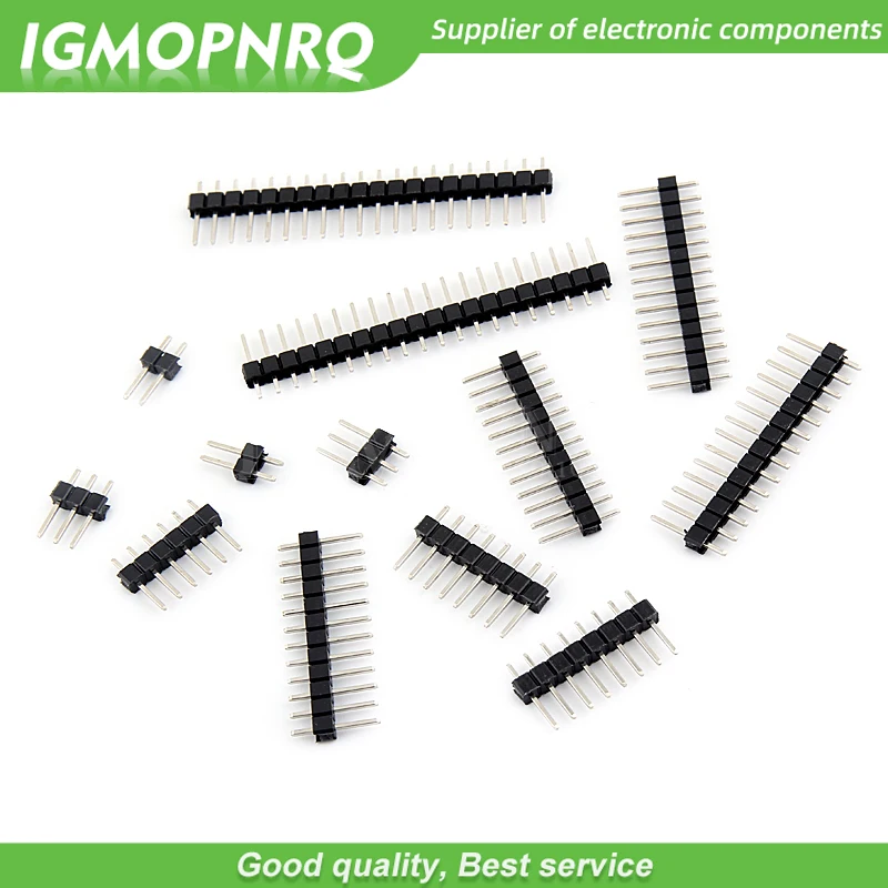 2.54mm Single Row Male 2~40P Breakaway PCB Board Pin Header Connector Strip Pinheader 2/3/4/5/6/8/10/12/15/20/40Pin For Arduino
2.54mm Single Row Male 2~40P Breakaway PCB Board Pin Header Connector Strip Pinheader 2/3/4/5/6/8/10/12/15/20/40Pin For Arduino