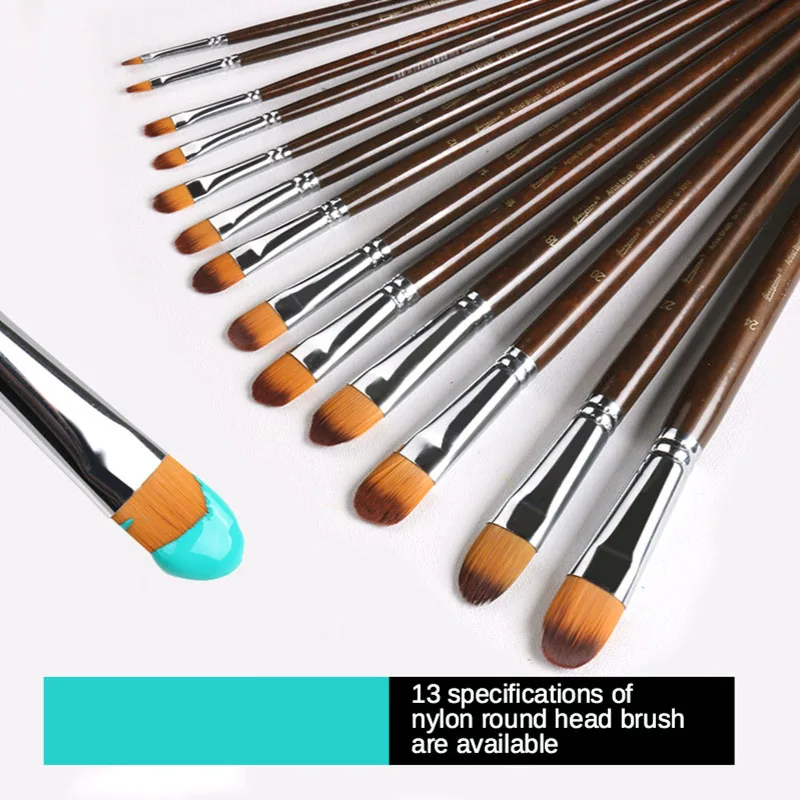 Single hazel shaped nylon paintbrush 13 individual package watercolor toner set paint acrylic brush art supplies for painting
Single hazel shaped nylon paintbrush 13 individual package watercolor toner set paint acrylic brush art supplies for painting