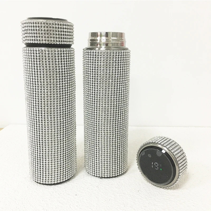 500ml Straight Tumbler With Diamond Wrapped Stainless Steel Double Wall Vacuum Thermos Bottle Smart Temperature Display Mug
500ml Straight Tumbler With Diamond Wrapped Stainless Steel Double Wall Vacuum Thermos Bottle Smart Temperature Display Mug