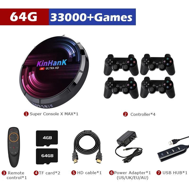Ретро Wi-Fi игровая консоль X Max для SS/PS1/PSP/N64/DC/SNES Game Player 4K HD H96 Game/TV Box с 50000 + играми
Ретро Wi-Fi игровая консоль X Max для SS/PS1/PSP/N64/DC/SNES Game Player 4K HD H96 Game/TV Box с 50000 + играми
