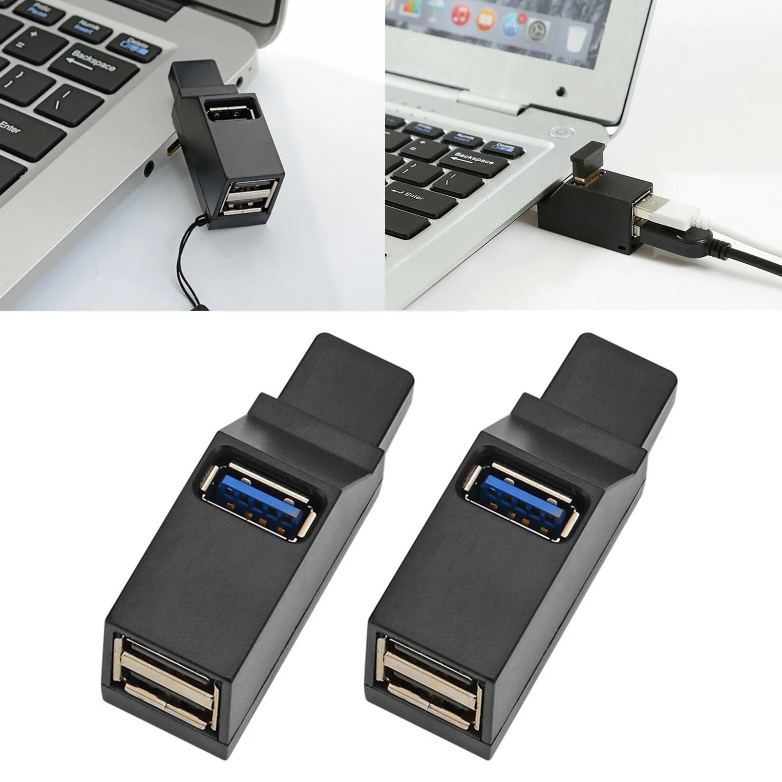 2 шт., Портативный высокоскоростной мини-концентратор USB 3,0 на 3 порта
2 шт., Портативный высокоскоростной мини-концентратор USB 3,0 на 3 порта