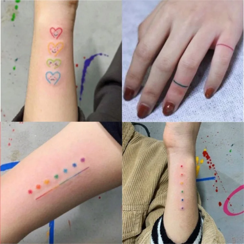 20pcs Fake Tattoo Sticker on the Body Temporary Woman Waterproof Random Style Girl Art Temporal Tattoos | Красота и здоровье