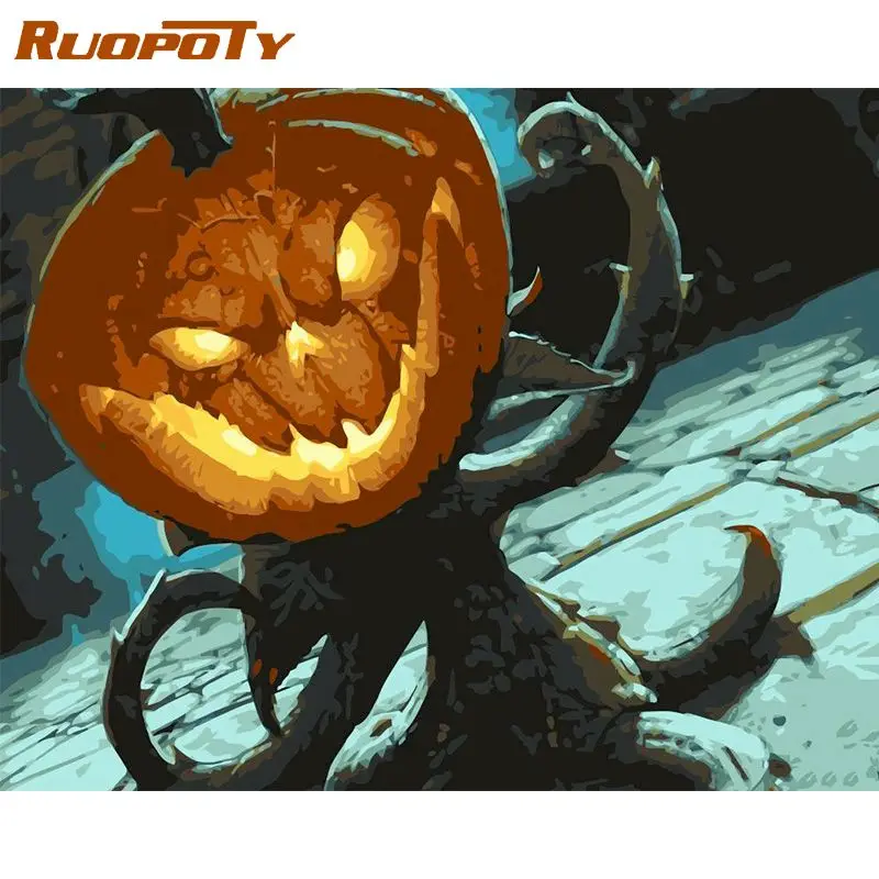 RUOPOTY Coloring By Numbers Halloween Pumpkin Acrylic Painting By Numbers For Children Kits Home Decor Handpainted Wall Art
RUOPOTY Coloring By Numbers Halloween Pumpkin Acrylic Painting By Numbers For Children Kits Home Decor Handpainted Wall Art