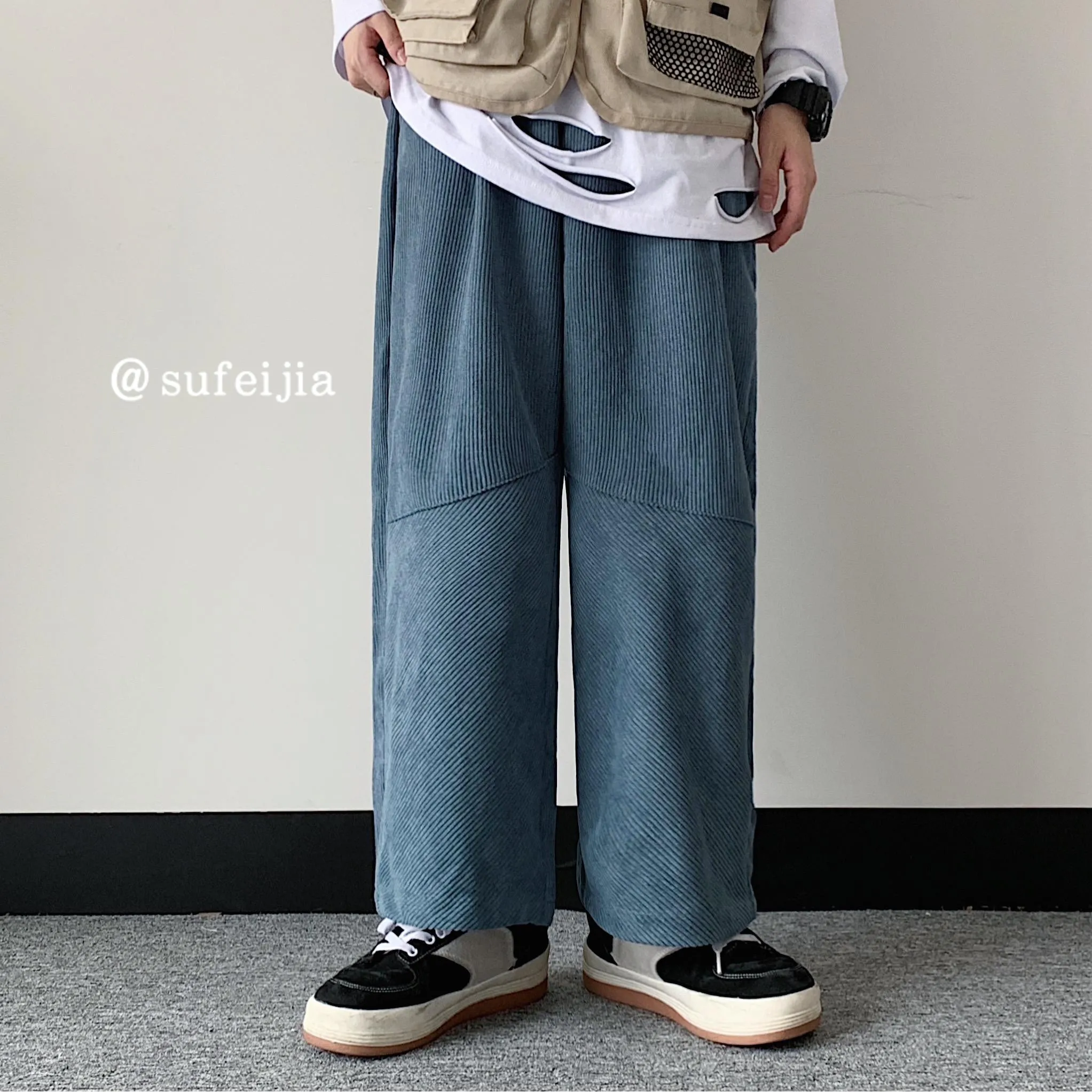 Women's Wide-Leg Pants Autumn and Winter New Japanese BF Style Retro Corduroy Casual Pants Loose Slimming and Straight Mop
Women's Wide-Leg Pants Autumn and Winter New Japanese BF Style Retro Corduroy Casual Pants Loose Slimming and Straight Mop