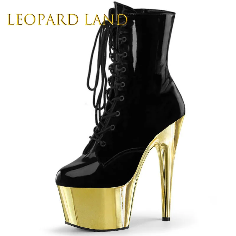 Leopard Land 15CM Fashion Pole Dance High Heels Waterproof Platform Sexy Nightclub Hate Sky High Model Catwalk Lace-up Boots LYP 
Leopard Land 15CM Fashion Pole Dance High Heels Waterproof Platform Sexy Nightclub Hate Sky High Model Catwalk Lace-up Boots LYP
