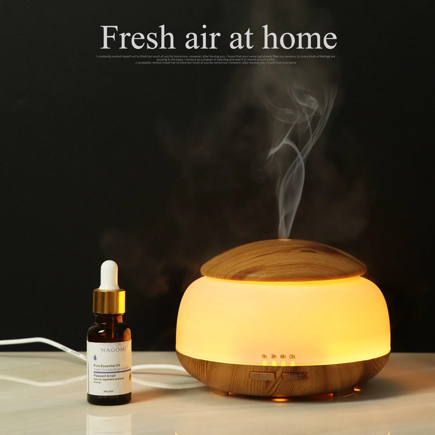DOZOKA Air Humidifier Wood Grain Night Light Mushroom 300ml Aroma Diffuser Ultrasonic Atomizer Convenient For Office And Home
DOZOKA Air Humidifier Wood Grain Night Light Mushroom 300ml Aroma Diffuser Ultrasonic Atomizer Convenient For Office And Home