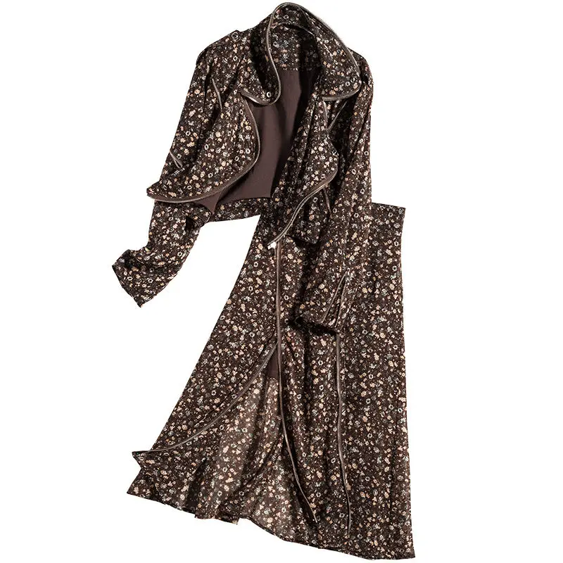 2021 new Spring and Autumn New Floral Coat Zipper Split Skirt Female Casual Western Style Fashion Slimming Two-Piece Set 
2021 new Spring and Autumn New Floral Coat Zipper Split Skirt Female Casual Western Style Fashion Slimming Two-Piece Set