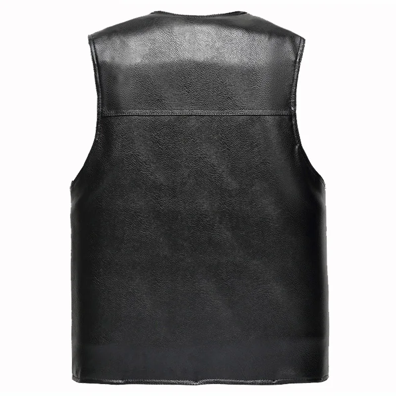 Mens PU Leather Thickening Cotton Liner Vests Men Winter Windproof Thermal Vest Suit Casual Sleeveless Jacket Waistcoat
Mens PU Leather Thickening Cotton Liner Vests Men Winter Windproof Thermal Vest Suit Casual Sleeveless Jacket Waistcoat