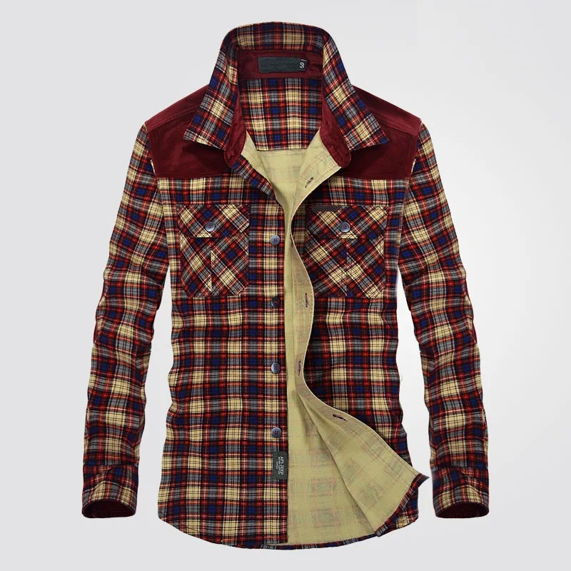 Shirt Men Military Cotton Long Sleeve Male Autumn Dress Shirt High Quality Casual Fashion Yellow Green Plaid Shirt Men
Shirt Men Military Cotton Long Sleeve Male Autumn Dress Shirt High Quality Casual Fashion Yellow Green Plaid Shirt Men