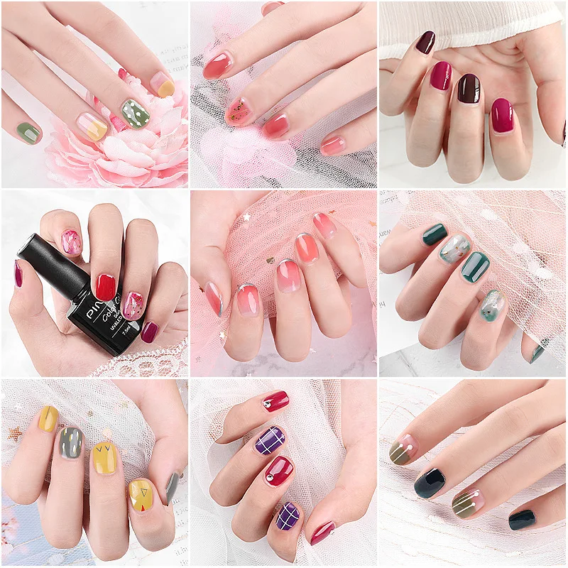 Pure color rubber smoke red nails avocado morandi cherries wine series oil glue the new 2019 | Красота и здоровье