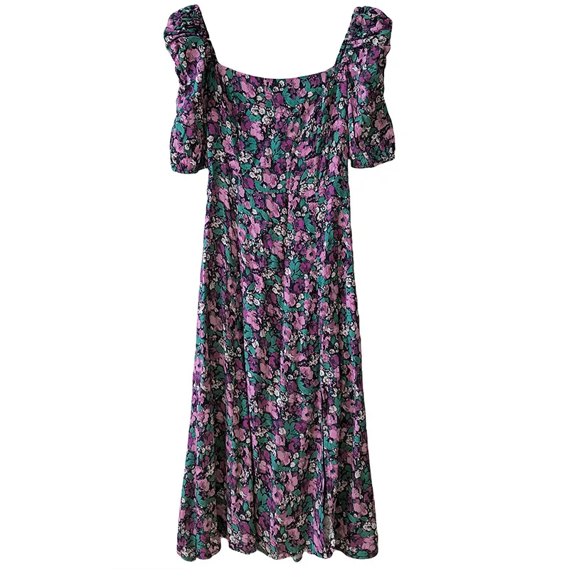Sexy Purple Square Collar Floral Print Slit Dress Women 2020 Summer Vintage Flower Puff Sleeve High Waist Ladies Bandage Dress
Sexy Purple Square Collar Floral Print Slit Dress Women 2020 Summer Vintage Flower Puff Sleeve High Waist Ladies Bandage Dress