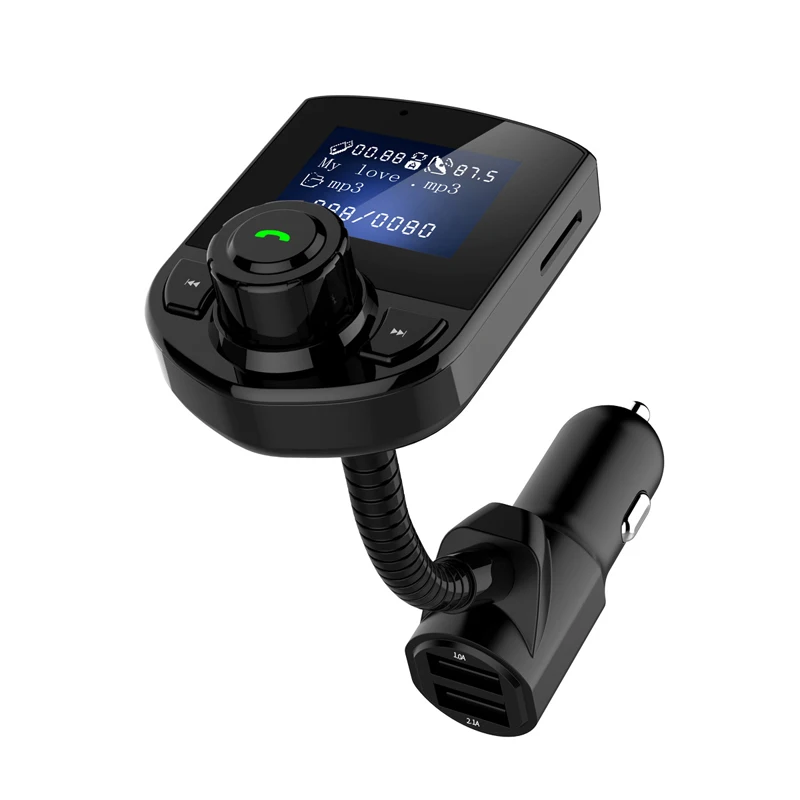 

Car FM Transmitter Bluetooth Kit Dual USB Car Charger AUX Audio Radio 1.44" LCD Display Mp3 Player Handsfree Support TF & U Disk