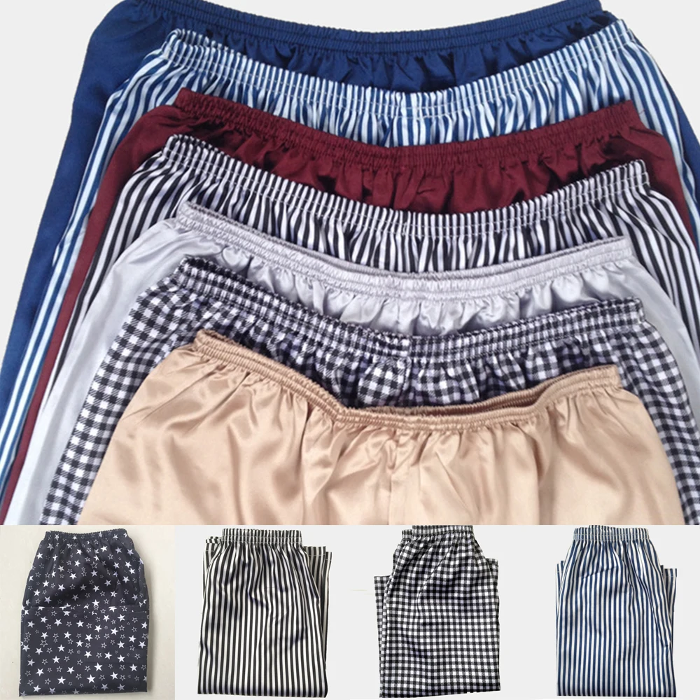 Men's Sleep Bottoms Silk Satin Pajamas Shorts Sleep Pajamas Pants Bottoms Home Nightwear Summer Male Clothes
Men's Sleep Bottoms Silk Satin Pajamas Shorts Sleep Pajamas Pants Bottoms Home Nightwear Summer Male Clothes