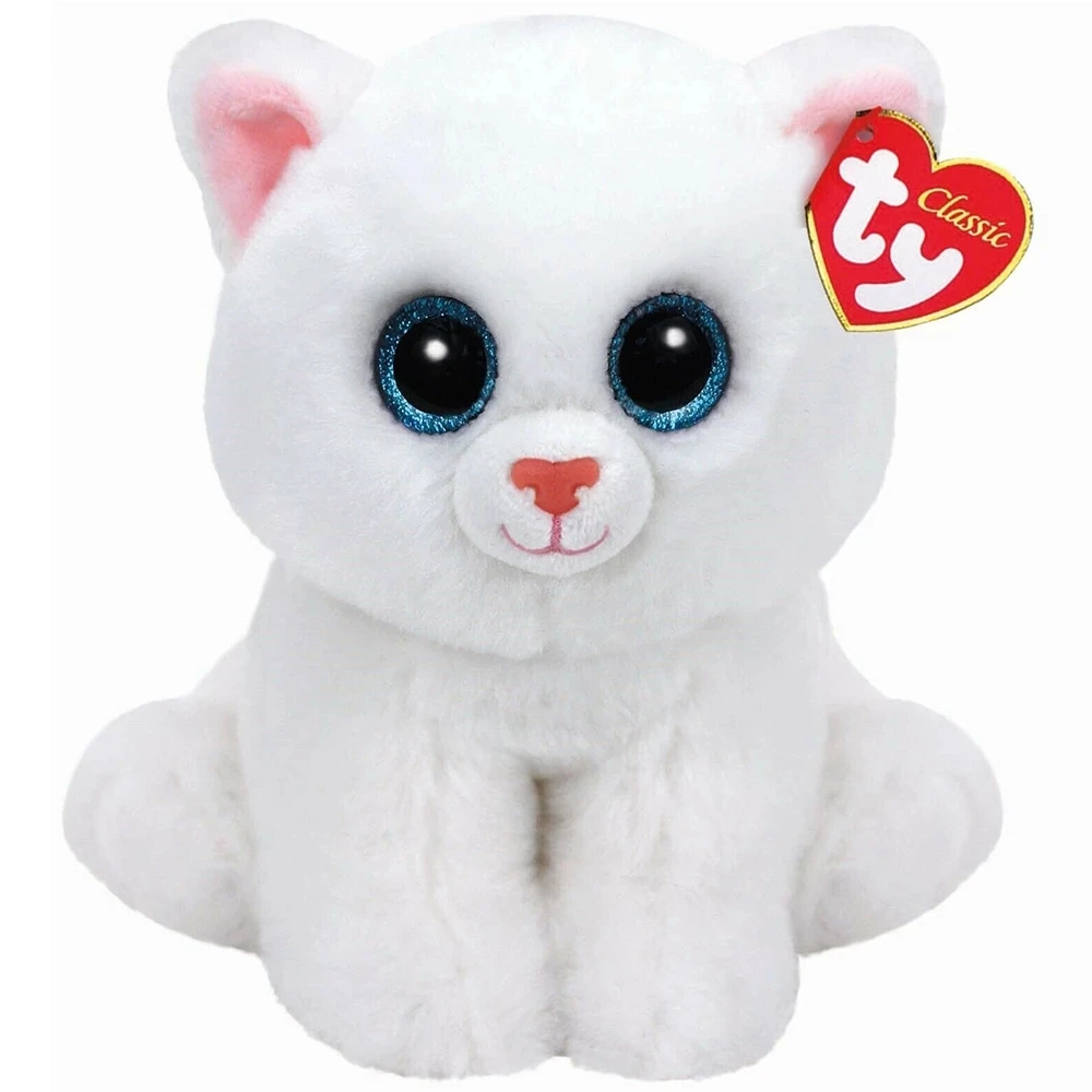 15CM Ty Beanie White Cat Sparkly Glitter Eyes Soft Body Pink Ear Cat Cute Animal Doll Birthday Gift Soft Stuffed Plush Toy Kids 
15CM Ty Beanie White Cat Sparkly Glitter Eyes Soft Body Pink Ear Cat Cute Animal Doll Birthday Gift Soft Stuffed Plush Toy Kids