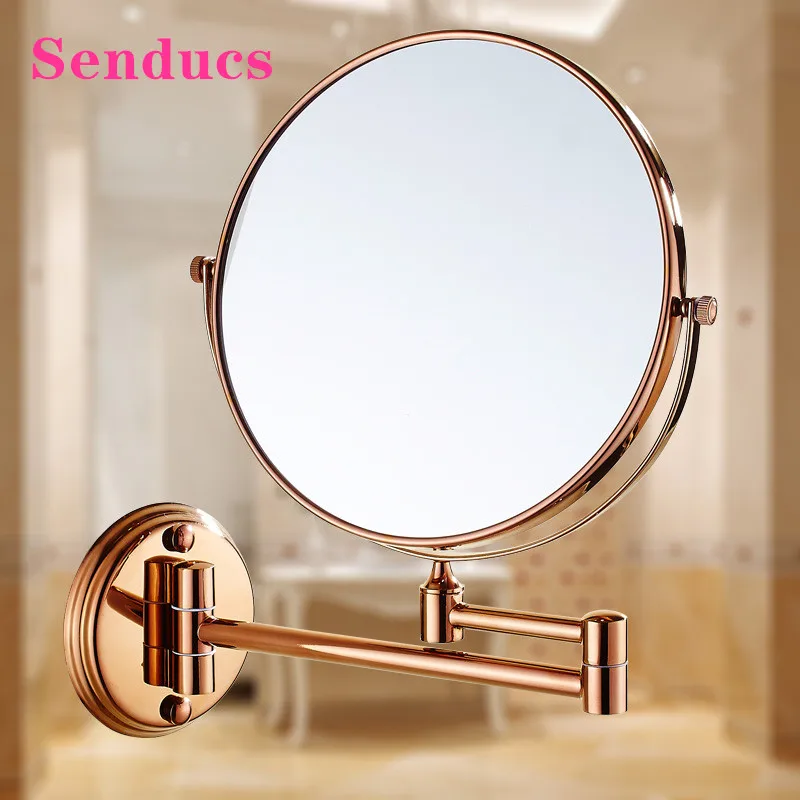 Bathroom Accessories Rose Gold Bathroom Mirrors of Dual Arm Extend Bath Makeup Mirrors with Quality Brass Magnifying Mirrors
Bathroom Accessories Rose Gold Bathroom Mirrors of Dual Arm Extend Bath Makeup Mirrors with Quality Brass Magnifying Mirrors