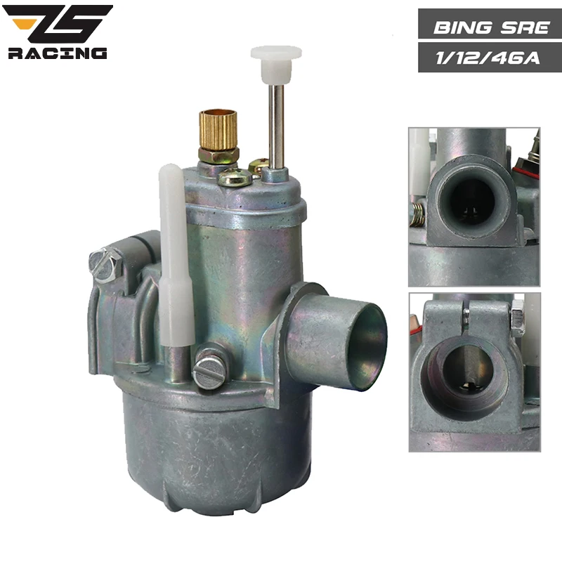 ZS Racing 1 шт. мотоцикл 12 мм BINGCLONE карбюратор мопеда Carb для BING SRE 1/12/46A CASAL MANET/PUCH MUSTANG TUNTURI
