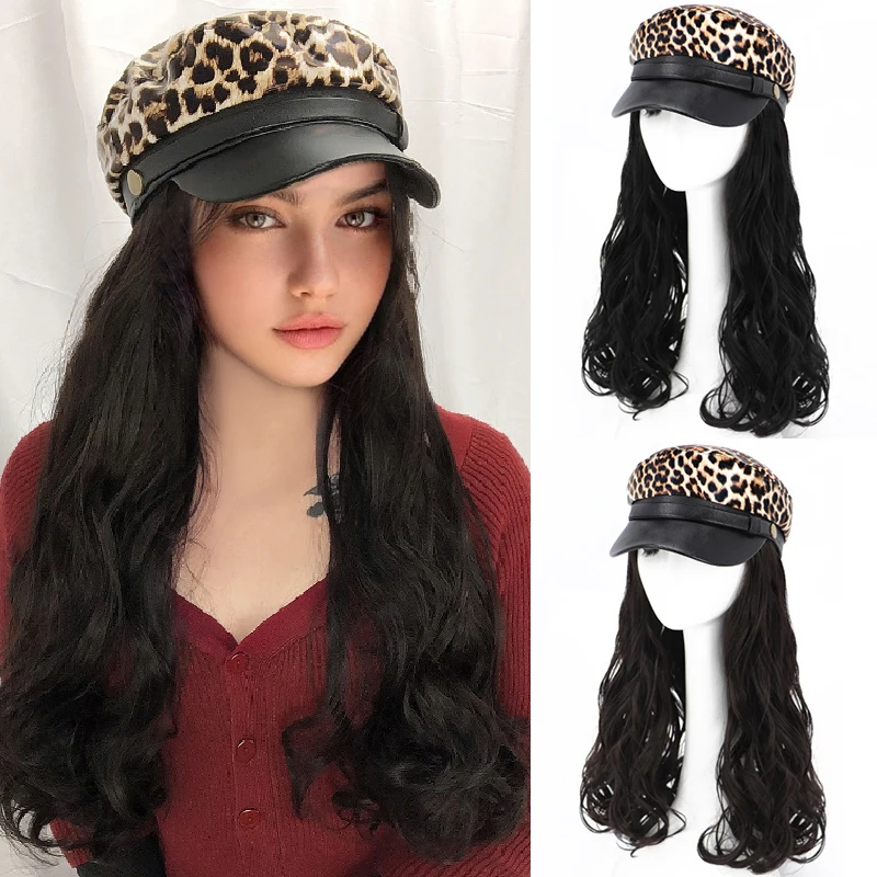 LVHAN Long Wavy Beret Wig Synthetic Natural Wig Leopard Print hat wigs cap with Hair Naturally Connect Beret
LVHAN Long Wavy Beret Wig Synthetic Natural Wig Leopard Print hat wigs cap with Hair Naturally Connect Beret