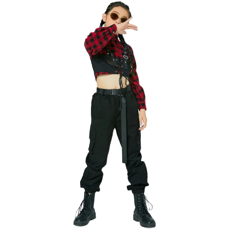 Kids Hip Hop Dance Clothes Girls Black Hiphop Pants Red Sweatshirt Modern Ballroom Dance Wear Rave Outfit Stage Costume 120-170
Kids Hip Hop Dance Clothes Girls Black Hiphop Pants Red Sweatshirt Modern Ballroom Dance Wear Rave Outfit Stage Costume 120-170