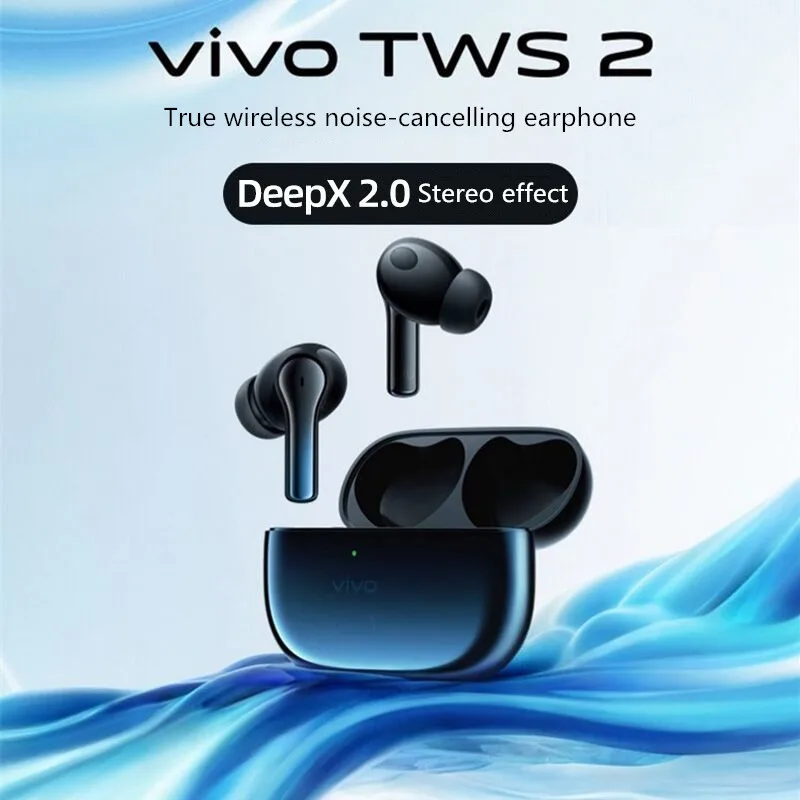 

2021 new vivo TWS 2 true wireless 5.2 bluetooth earphone 88 ms game low delay 14.2mm super large unit 2.0 dual transmission 27
