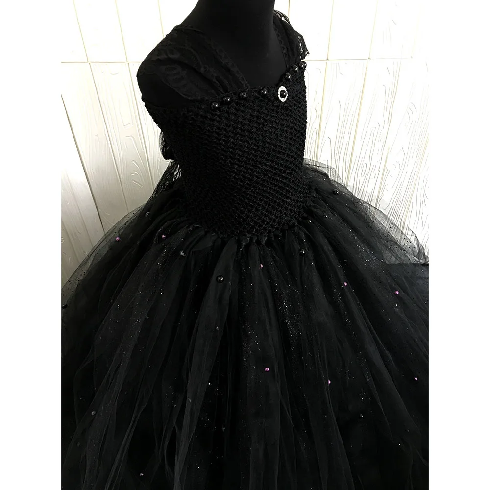 Kids Darkness Black Tutu Dress Ankle Length Dress for Girl Halloween Princess Birthday Evening Carnival Party Dress with Pearls
Kids Darkness Black Tutu Dress Ankle Length Dress for Girl Halloween Princess Birthday Evening Carnival Party Dress with Pearls