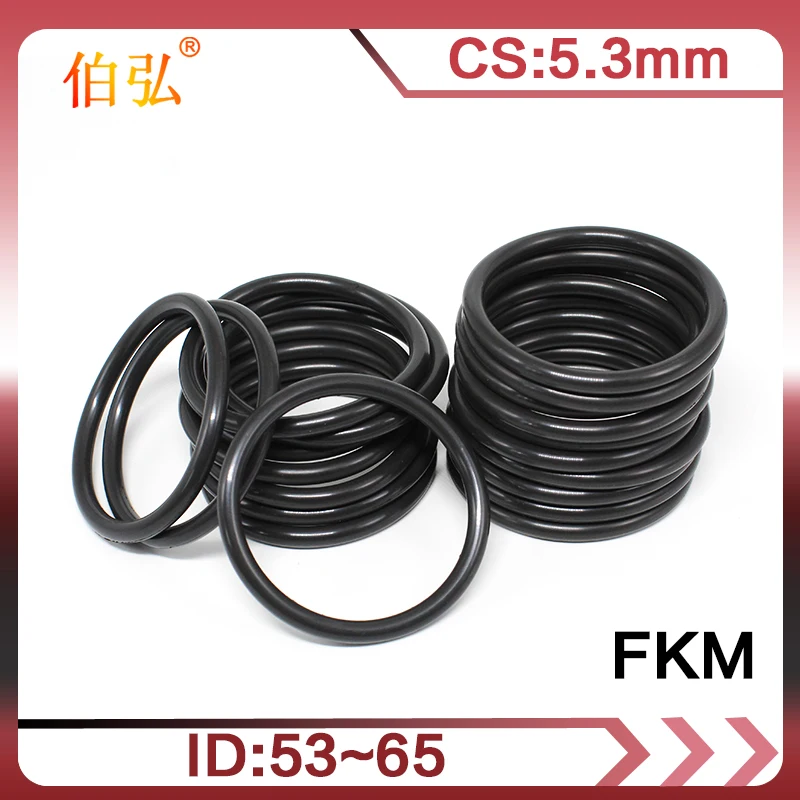 Fluororubber O-Ring 1PC/lot Black FKM Sealing CS 5.3mm ID53/54.5/56/58/60/61.5/63/65mm O Ring Gasket Ring seal Washer
Fluororubber O-Ring 1PC/lot Black FKM Sealing CS 5.3mm ID53/54.5/56/58/60/61.5/63/65mm O Ring Gasket Ring seal Washer