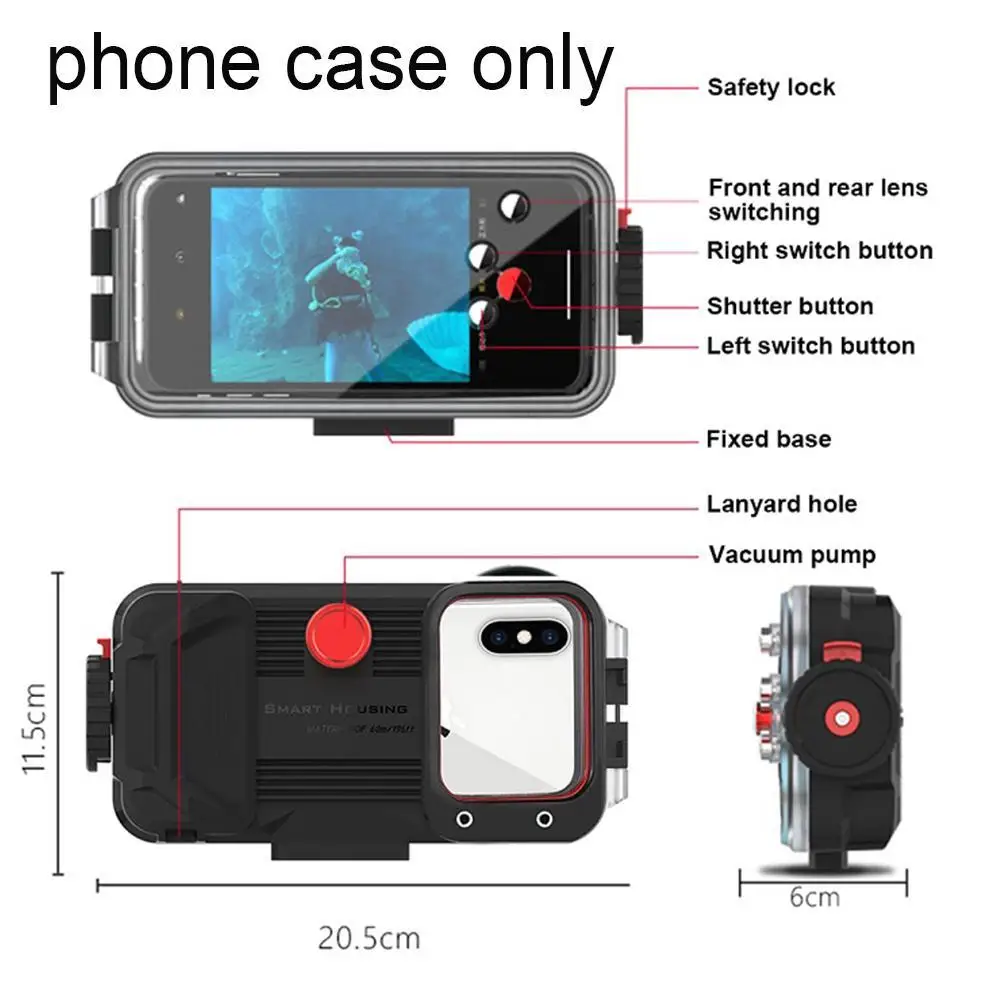 Bluetooth Mobile Phone Waterproof Housing For Xiaomi Pro 40 For Huawei Underwater For Iphone12 Case Mate Diving 9 Universal M2B7
Bluetooth Mobile Phone Waterproof Housing For Xiaomi Pro 40 For Huawei Underwater For Iphone12 Case Mate Diving 9 Universal M2B7