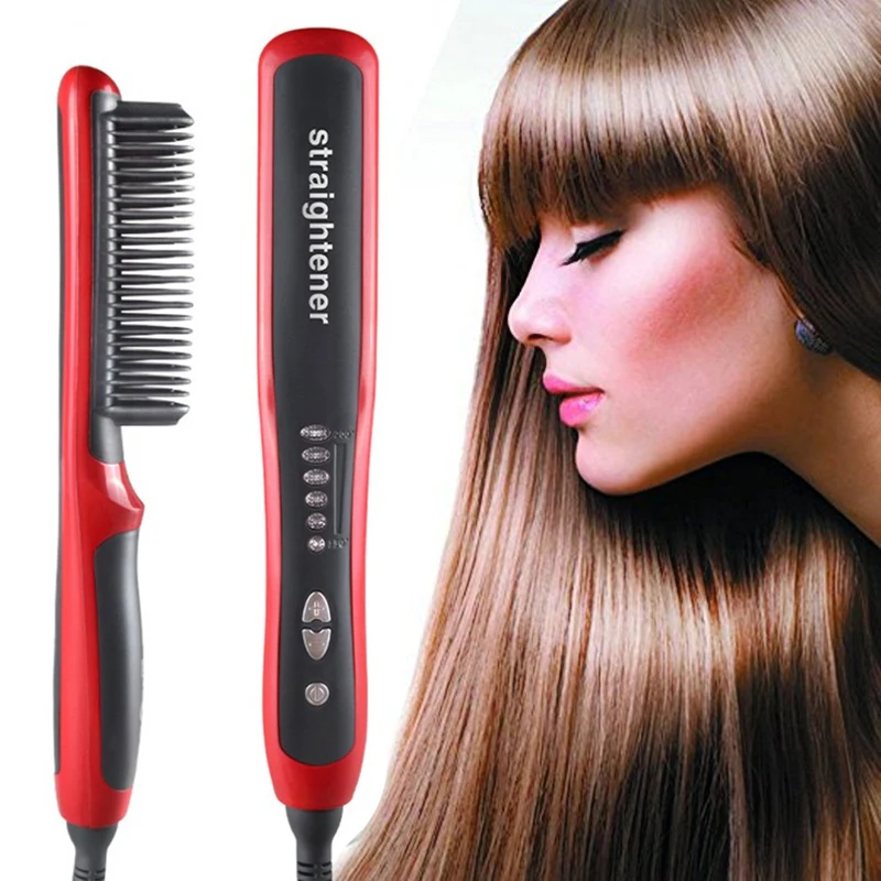 Ceramic Hair Straightener Flat Irons Straightening Brush Beard Straightener Hot Heating Comb Anti-Scalding Men Beard Straightene
Ceramic Hair Straightener Flat Irons Straightening Brush Beard Straightener Hot Heating Comb Anti-Scalding Men Beard Straightene