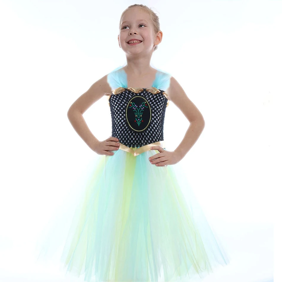 Girl Summer Anna Dress Kids Halloween Party Cosplay Costume Baby Girl Off Shoulder Tutu Dresses Children Clothing 2 to 12 Years
Girl Summer Anna Dress Kids Halloween Party Cosplay Costume Baby Girl Off Shoulder Tutu Dresses Children Clothing 2 to 12 Years