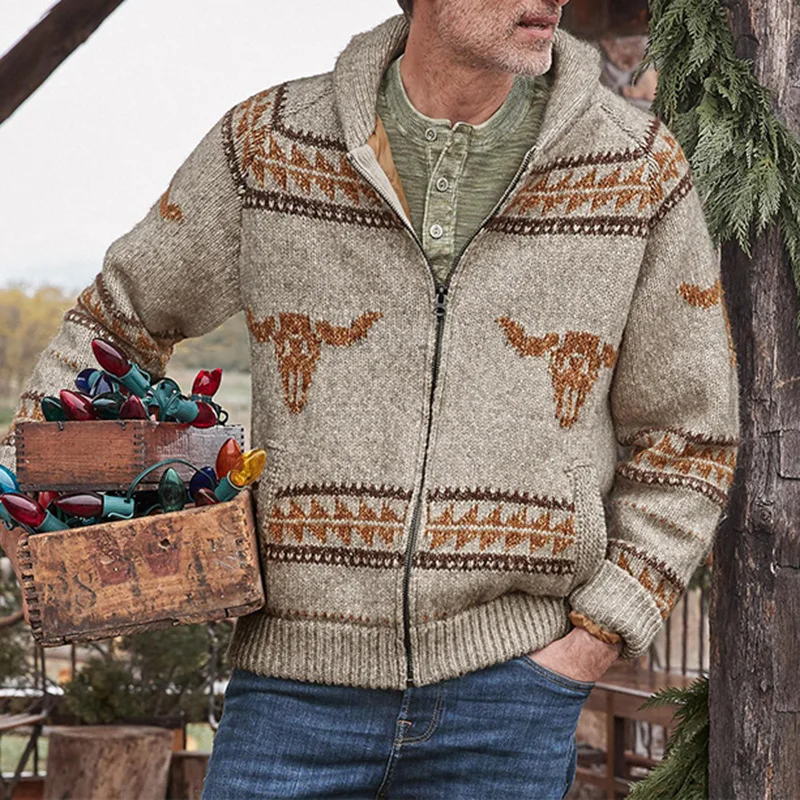 Men's Cotton Cardigan Turn-down Collar Thick Sweater Men Warm Printed Zipper Clothing Long Sleeve Jacket Ropa Pocket Coat Pull
Men's Cotton Cardigan Turn-down Collar Thick Sweater Men Warm Printed Zipper Clothing Long Sleeve Jacket Ropa Pocket Coat Pull