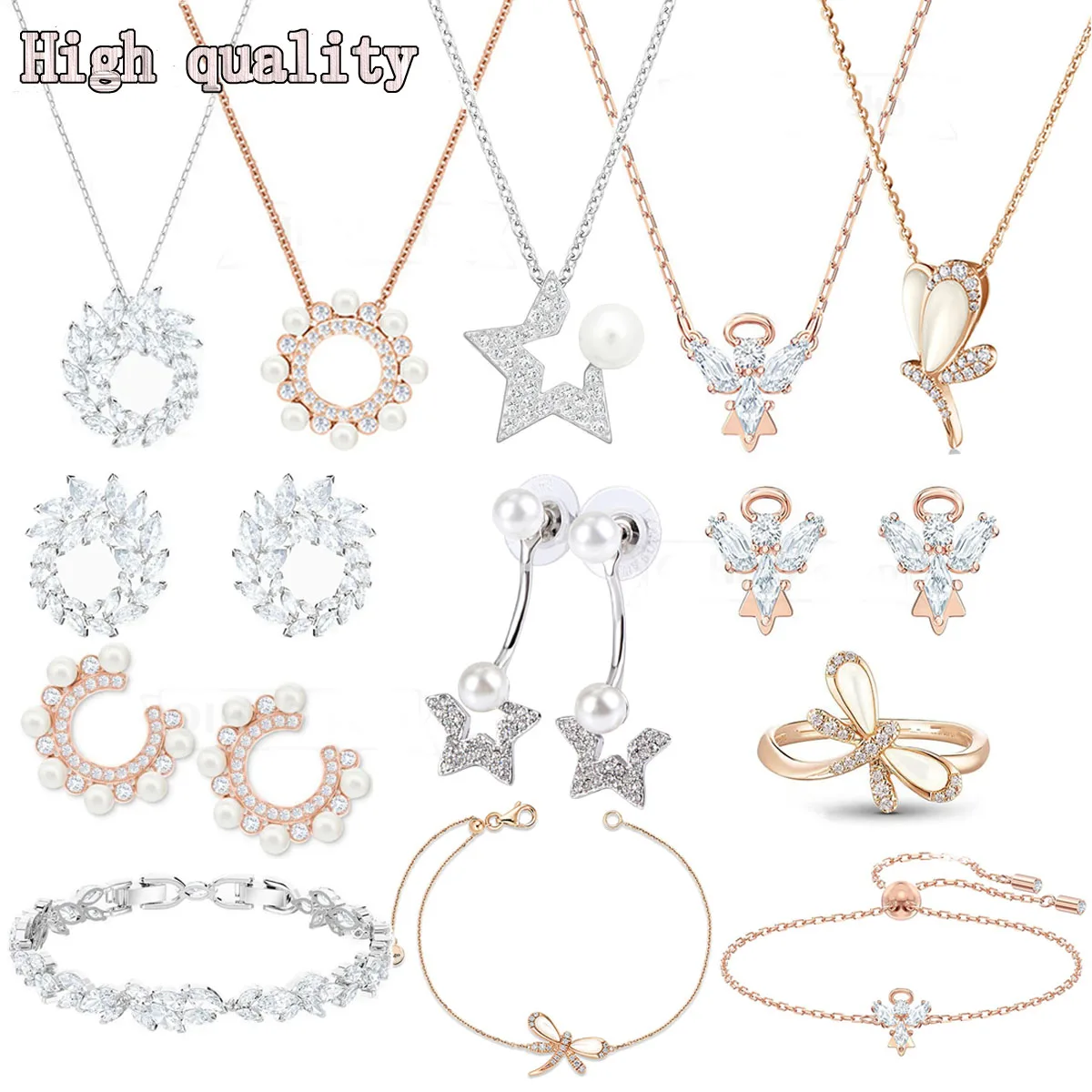 SWA Fashion Jewelry Sweet Romantic Pearl Round Dragonfly Crystal Angel Charm Women's Pendant Necklace Romantic Gift
SWA Fashion Jewelry Sweet Romantic Pearl Round Dragonfly Crystal Angel Charm Women's Pendant Necklace Romantic Gift