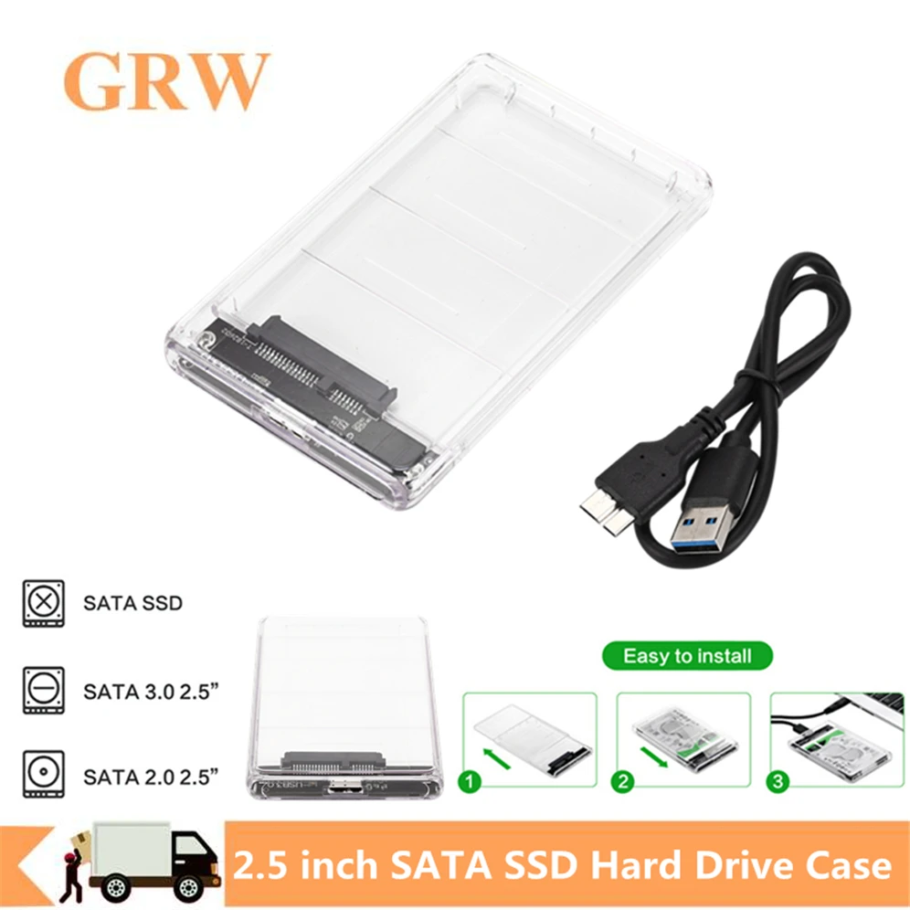 Чехол для жесткого диска Grwibeou USB 3 0 чехол 2 5 дюйма с последовательным портом SATA SSD