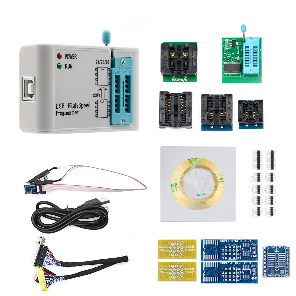 High-speed USB SPI Programmer EEPROM Support 24 25 93 EEPROM 25 Flash BIOS Chip better than CH341A EZPO2010 EZP2013
High-speed USB SPI Programmer EEPROM Support 24 25 93 EEPROM 25 Flash BIOS Chip better than CH341A EZPO2010 EZP2013