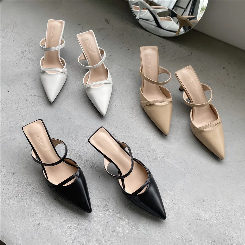 Pointed Toe Shallow Slippers Casual Shoes Women Heels Pantofle Slides Luxury High 2021 Cover Thin Fabric Pumps Fashion PU Rubber
Pointed Toe Shallow Slippers Casual Shoes Women Heels Pantofle Slides Luxury High 2021 Cover Thin Fabric Pumps Fashion PU Rubber