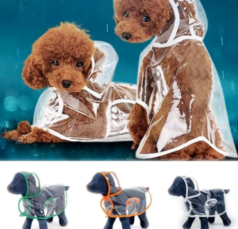 Transparent raincoat for pets hood with hood for dog waterproof clothing 
Transparent raincoat for pets hood with hood for dog waterproof clothing