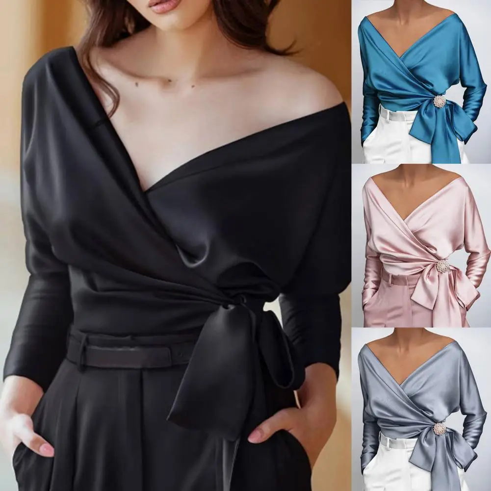 Solid Color Skin-friendly Sexy V Neck Autumn Top for Taking Photos Elegant
Solid Color Skin-friendly Sexy V Neck Autumn Top for Taking Photos Elegant