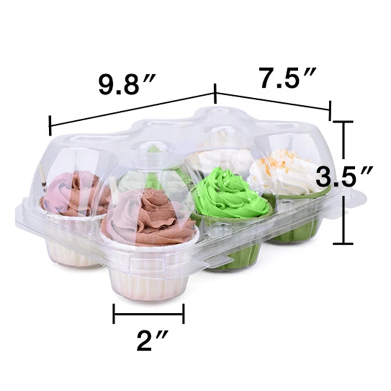 15pcs 6 Holes Cupcake Packaging Box Transparent Mini Cake Storage Muffin Biscuit Pastry Container
15pcs 6 Holes Cupcake Packaging Box Transparent Mini Cake Storage Muffin Biscuit Pastry Container