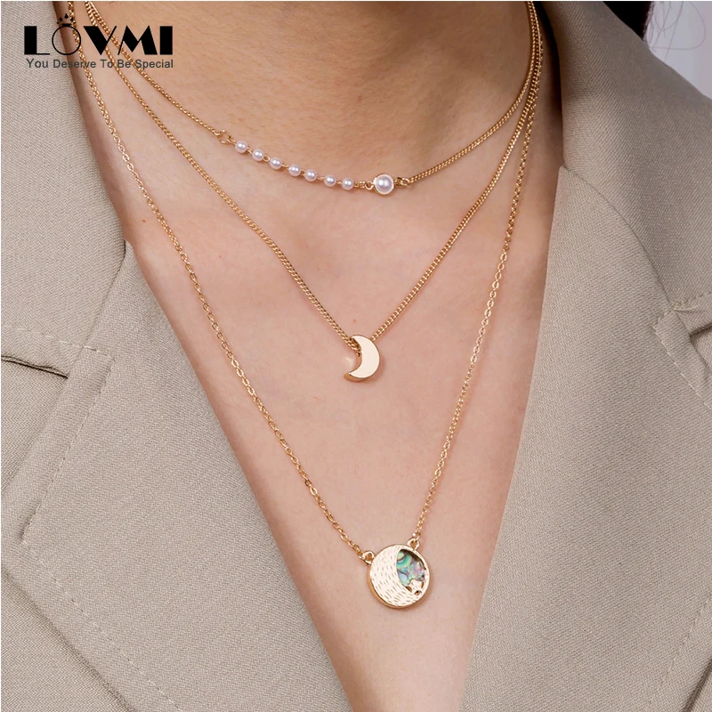 2021 Goth Fashion Women Jewelry Gold Necklace Set 3 Layers with Pearl Star Moon Shapes Pendant Ornament Wholesales Dropshipment
2021 Goth Fashion Women Jewelry Gold Necklace Set 3 Layers with Pearl Star Moon Shapes Pendant Ornament Wholesales Dropshipment