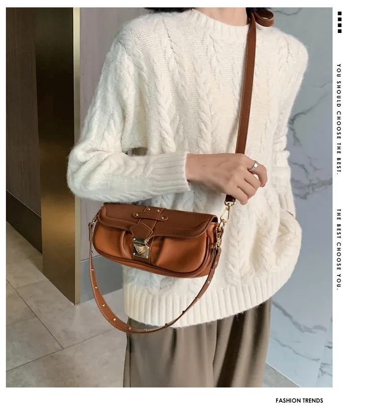 Temperament simple shoulder bag 2020 new versatile small square bag women's small bag fashion trend armpit bag Korean version cr
Temperament simple shoulder bag 2020 new versatile small square bag women's small bag fashion trend armpit bag Korean version cr
