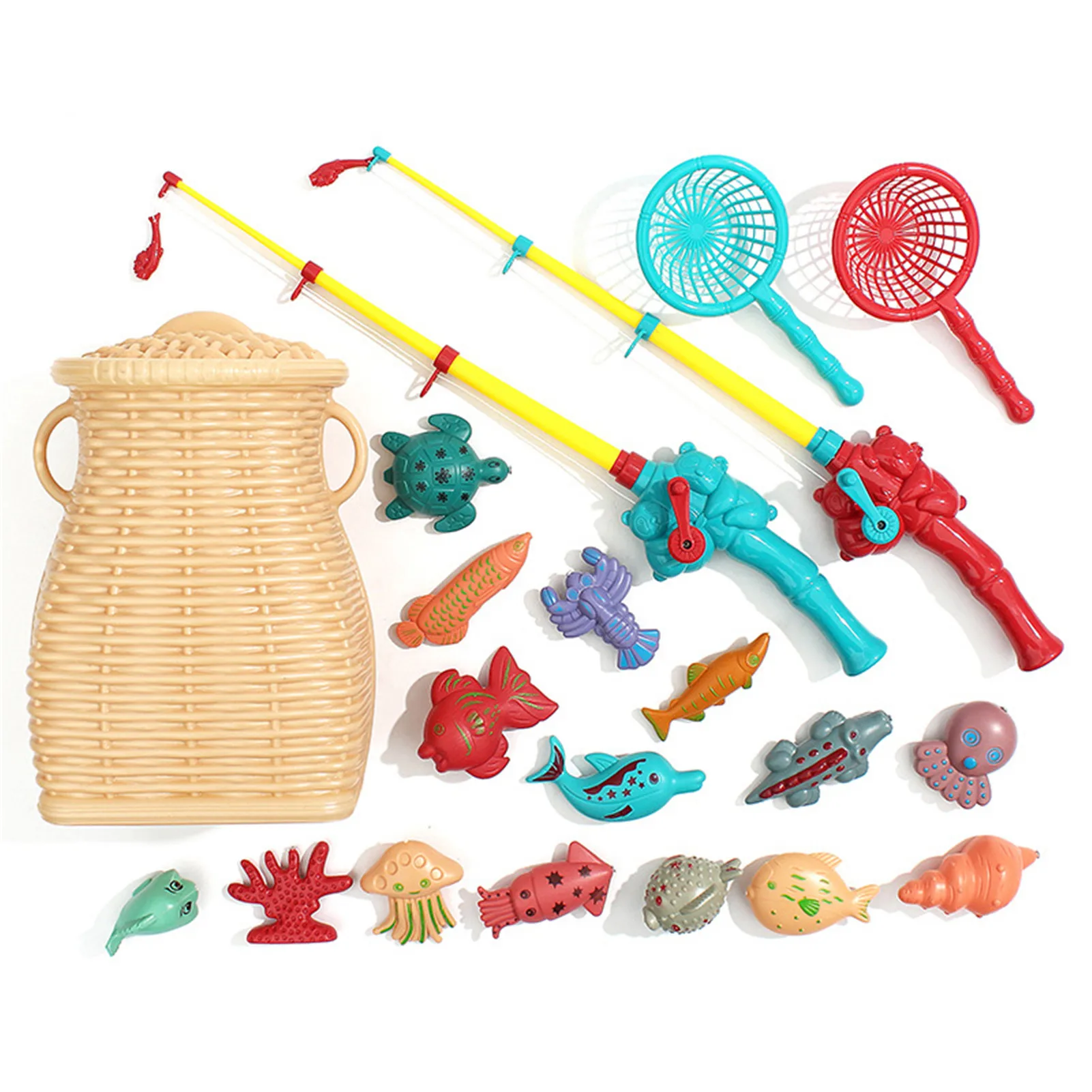 Funny Children Fishing Toy Set Bamboo Basket Fishing Game Play Water Baby Toys Educational Montessori Summer Outdoor Toys 
Funny Children Fishing Toy Set Bamboo Basket Fishing Game Play Water Baby Toys Educational Montessori Summer Outdoor Toys