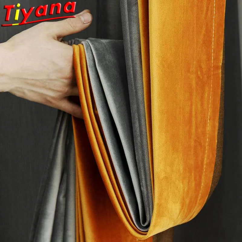 Thicken Blackout Dutch Velvet Curtains for Living Room Light Luxury Retro Orange/Green/Blue Solid Window Drapes for Bedroom #VT
Thicken Blackout Dutch Velvet Curtains for Living Room Light Luxury Retro Orange/Green/Blue Solid Window Drapes for Bedroom #VT