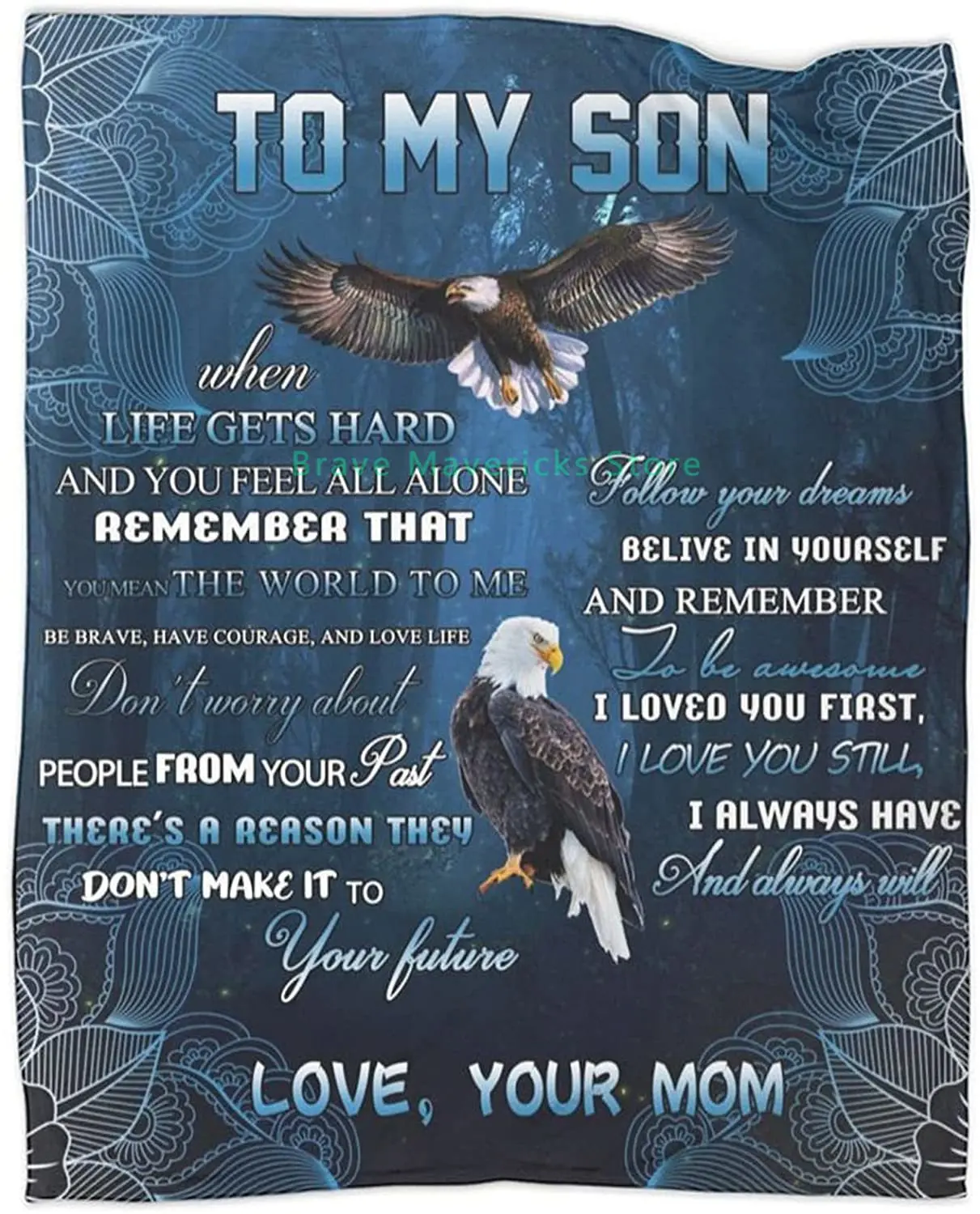 to My Son Blanket from Mom Fleece Flannel Throw Blanket for Couch Sofa Bed Living Room Kids 60X50 Inch Family Love Quilt Letter
to My Son Blanket from Mom Fleece Flannel Throw Blanket for Couch Sofa Bed Living Room Kids 60X50 Inch Family Love Quilt Letter